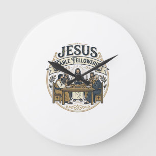 Reloj Redondo Grande Mesa de Compañerismo de Jesús Mesa de Compañerismo