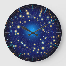 Reloj Redondo Grande Mesmerizado por el cielo nocturno