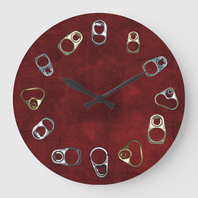 Reloj Redondo Grande Metal Detector Pull Tabs Treasure Hunter Dirt Fish (Anverso)