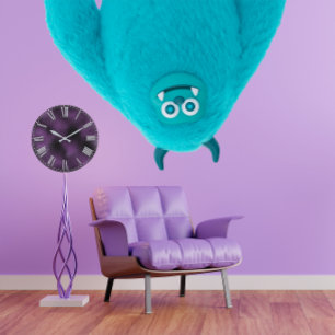 Reloj Redondo Grande Metal púrpura de los gris plateados del ciruelo