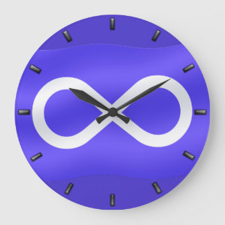 Reloj Redondo Grande Metis Flag Clock First Nation Flag Wall Clock