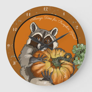 Reloj Redondo Grande Mezcla de especias! En un mapache rodante