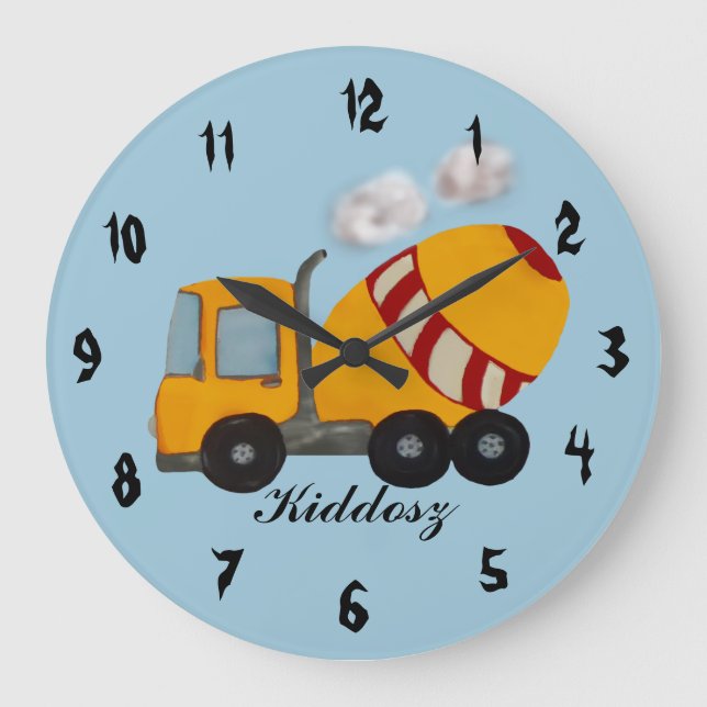 Reloj Redondo Grande Mezclador concreto (Anverso)