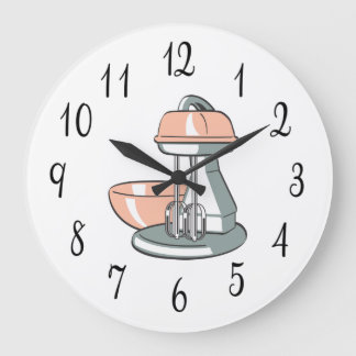 Reloj Redondo Grande Mezclador de cocina nostálgica
