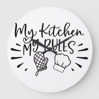 Reloj Redondo Grande Mi cocina mis reglas