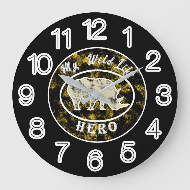 Reloj Redondo Grande Mi héroe de vida salvaje  (Anverso)
