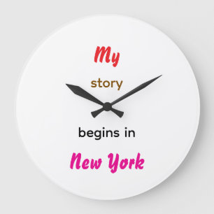 Reloj Redondo Grande Mi historia comienza en Nueva York