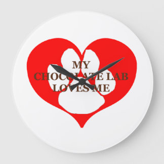 Reloj Redondo Grande mi laboratorio de chocolate me ama