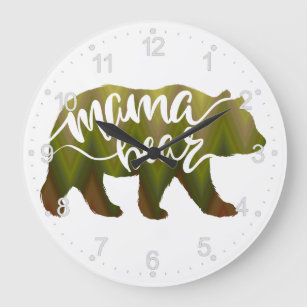 Reloj Redondo Grande Mi oso - Elegir color de fondo