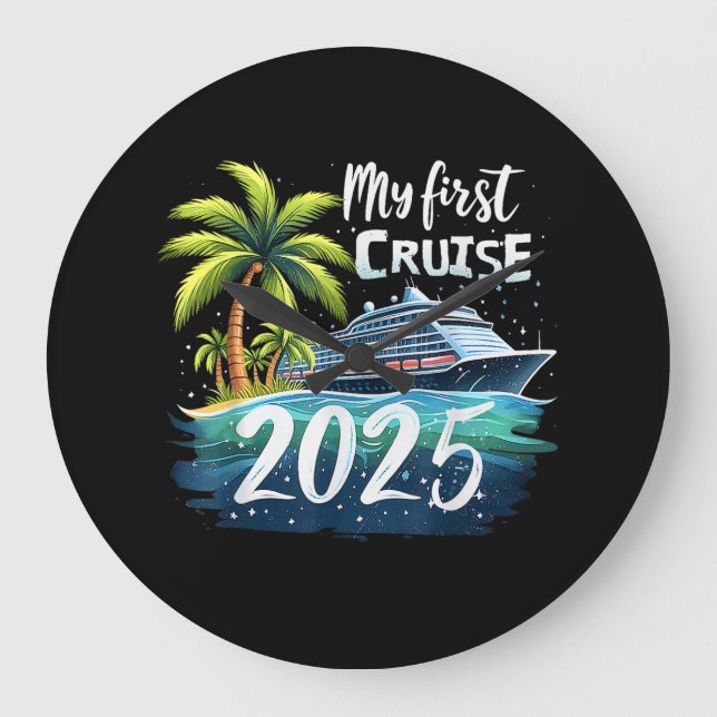 Reloj Redondo Grande Mi primer crucero 2025 (Anverso)