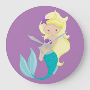 Reloj Redondo Grande Mi sirena Bonito