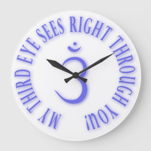 Reloj Redondo Grande ¡Mi tercer ojo te ve!