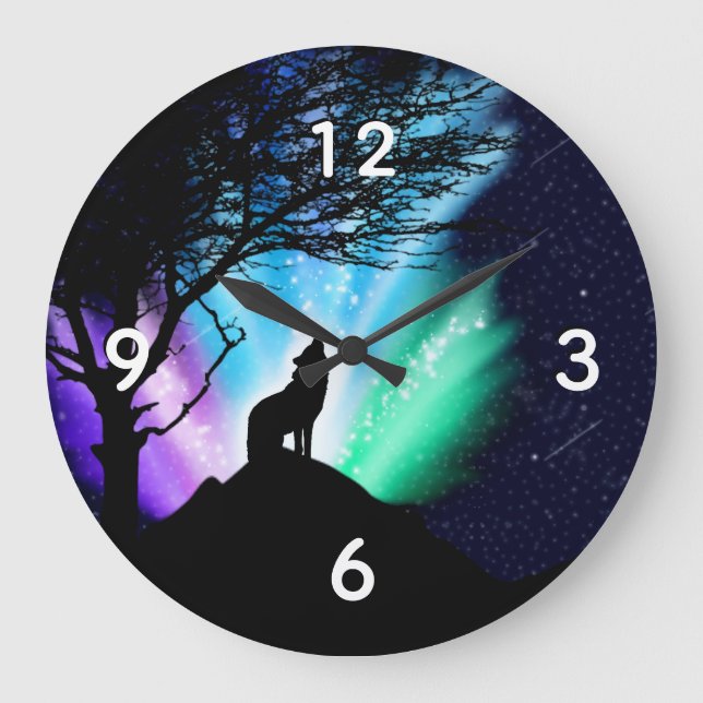Reloj Redondo Grande Midnight Howl (Anverso)