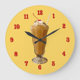 Reloj Redondo Grande Milkshake del chocolate