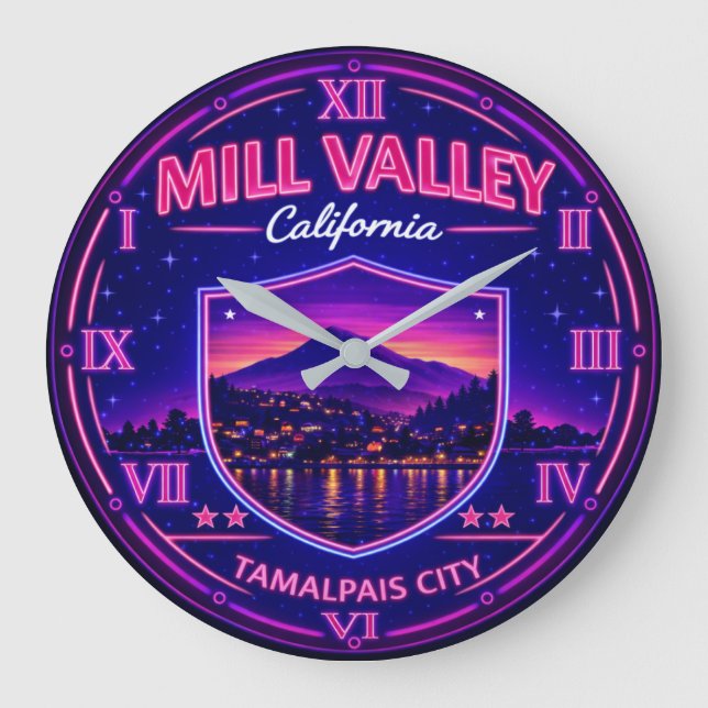 Reloj Redondo Grande Mill Valley California (Anverso)