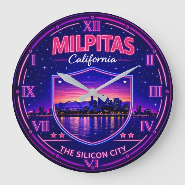 Reloj Redondo Grande Milpitas California Silicon Valley  (Anverso)