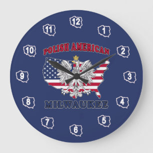 Reloj Redondo Grande Milwaukee Wisconsin Polaco