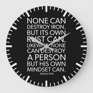 Reloj Redondo Grande Mindset Quote