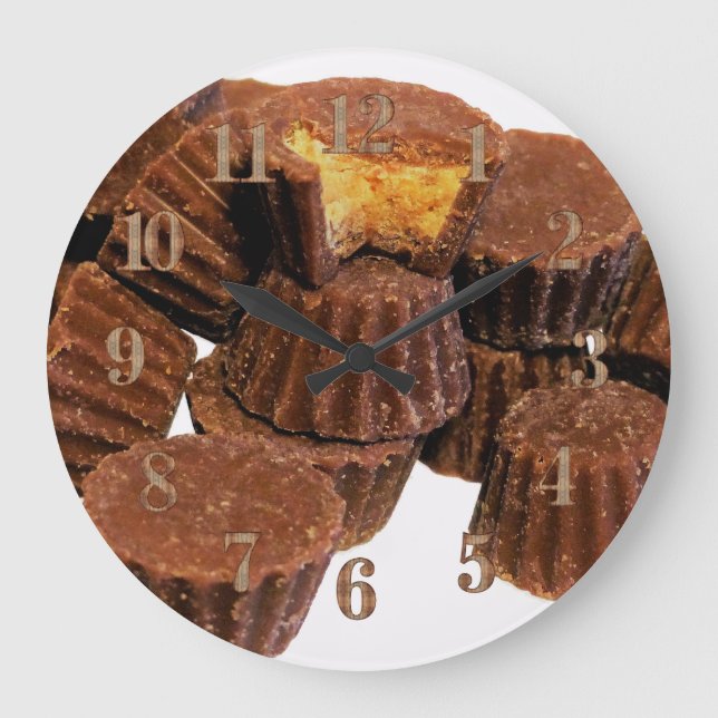 Reloj Redondo Grande Mini Chocolate y mantequilla de cacahuete Tratan e (Anverso)