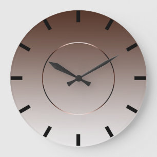 Reloj Redondo Grande Minimalismo moderno café color naranja marrón ne