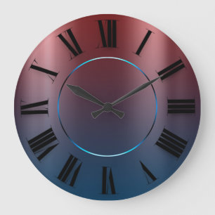 Reloj Redondo Grande Minimalismo moderno números romanos de marrón bo