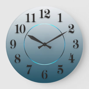 Reloj Redondo Grande Minimalismo moderno Verde azulado números árabes d