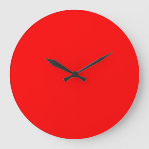 Reloj Redondo Grande Minimalismo rojo