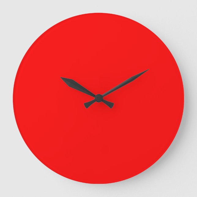 Reloj Redondo Grande Minimalismo rojo (Anverso)