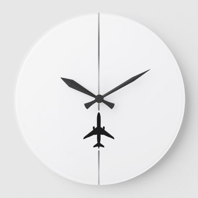Reloj Redondo Grande Minimalist Aviation Large Clock (Anverso)