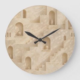 Reloj Redondo Grande Minimalist Desert Architecture Wall Clock