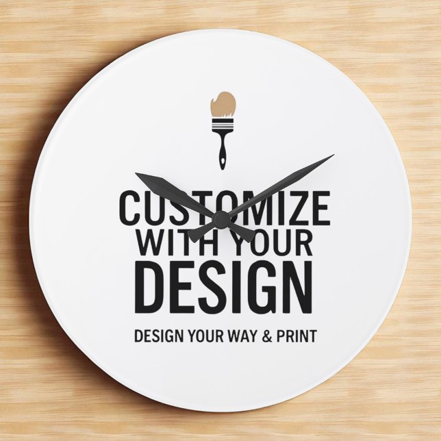 Reloj Redondo Grande Minimalist Personalized Company Branded Custom  (Subido por el creador)