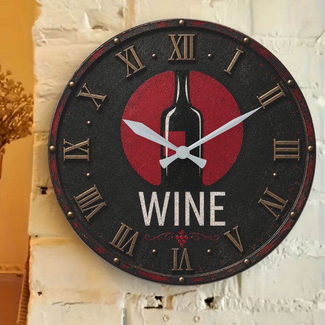 Reloj Redondo Grande Minimalist Wine (Subido por el creador)