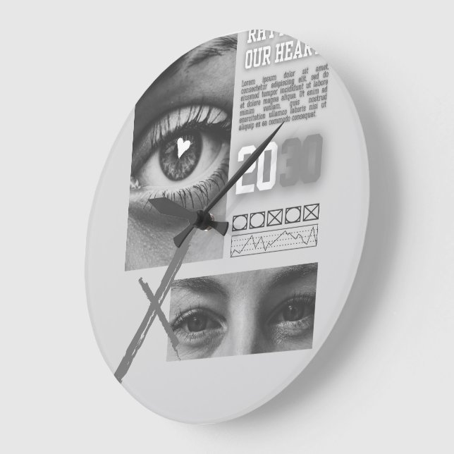 Reloj Redondo Grande Minimalist Wood Wall Clock – 10" (Ángulo)