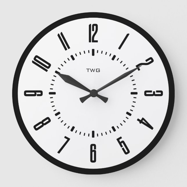 Reloj Redondo Grande Minimalista moderno personalizado (Anverso)