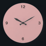 Reloj Redondo Grande Minimalista. Pastel Rosa.<br><div class="desc">Minimalista reloj de pared redondo,  de color rosa pastel. Apreciará cualquier habitación.</div>