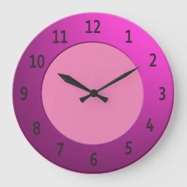 Reloj Redondo Grande Minimalistic Shiny Pink Metallic with Black Digits