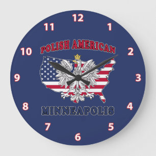 Reloj Redondo Grande Minneapolis Minnesota Polaco