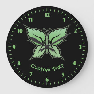 Reloj Redondo Grande Mint Butterfly