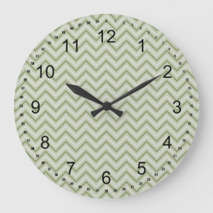 Reloj Redondo Grande Mint Chevron
