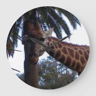 Reloj Redondo Grande Mirada de jirafa,