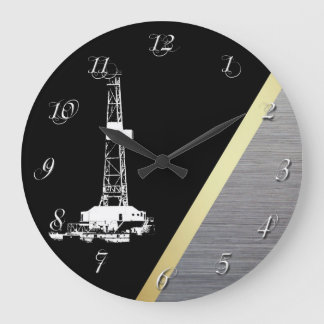 Reloj Redondo Grande Mirada del oro y del metal plateado del aparejo de