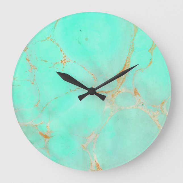 Reloj Redondo Grande Mirada pintada trullo abstracto de mármol de la (Anverso)