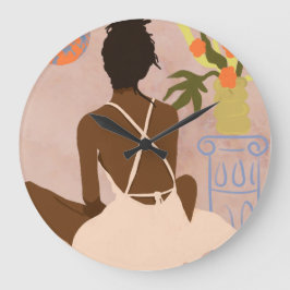 Reloj Redondo Grande Mirando hacia el abismo