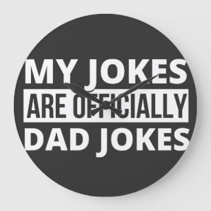 Reloj Redondo Grande mis chistes son chistes de papá
