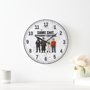 Reloj Redondo Grande Mismo Disfraz Diferente