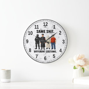 Reloj Redondo Grande Mismo Disfraz Diferente