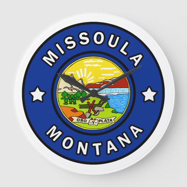 Reloj Redondo Grande Missoula Montana (Anverso)