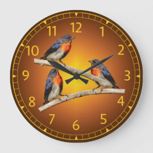 Reloj Redondo Grande Mistletoebird, Flowerpecker, Australia, Indonesia