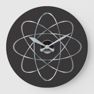 Reloj Redondo Grande Mod de núcleo atómico moderno de mediados del sigl