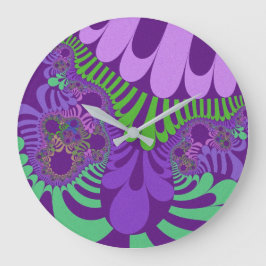 Reloj Redondo Grande Mod morado y verde